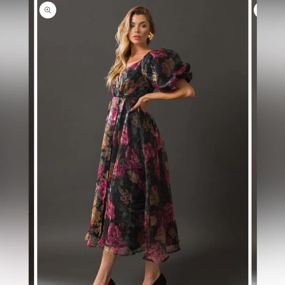 SHOP ZOCO TORI FLORAL ORGANZA FLORAL DRESS